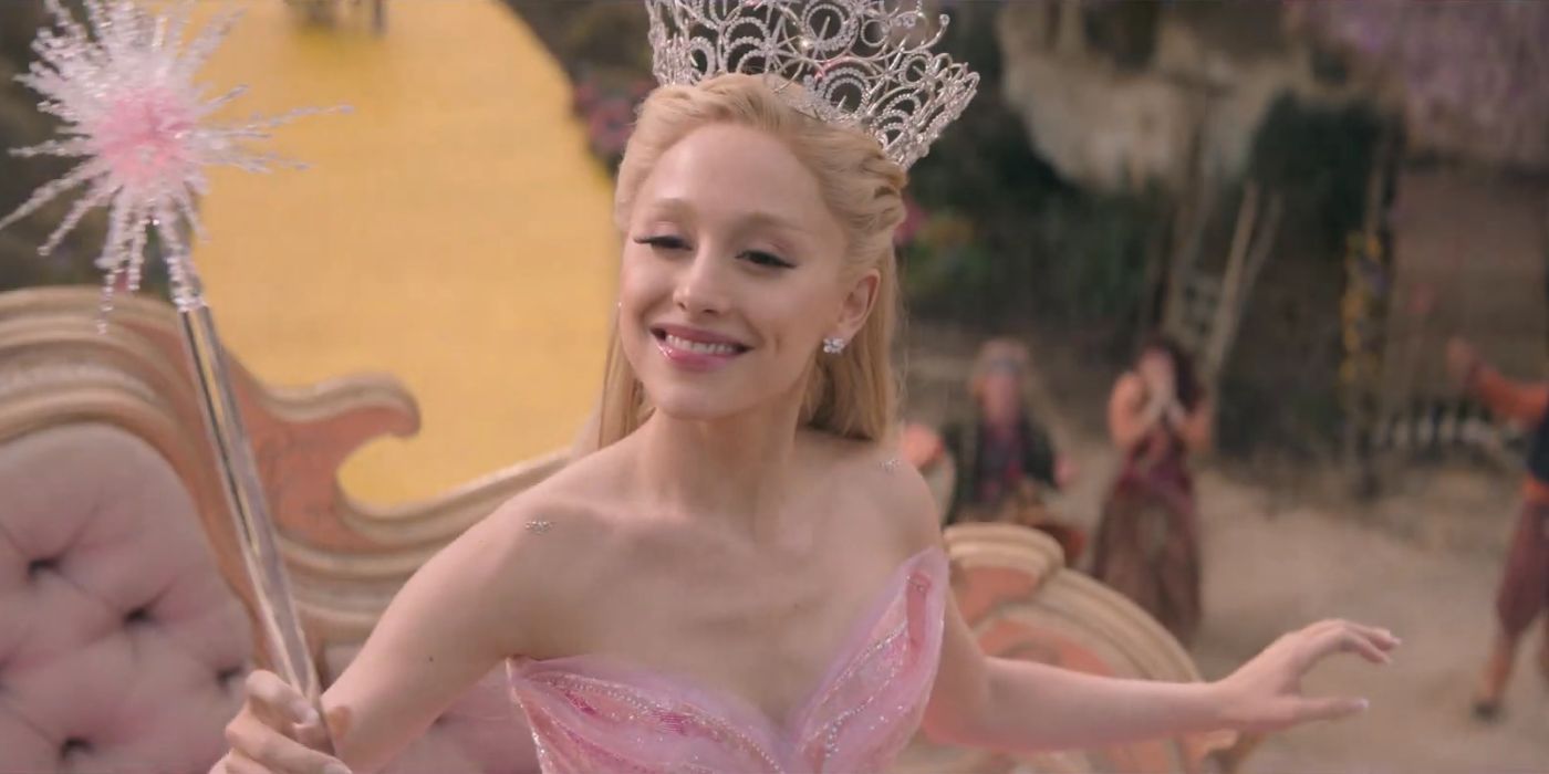Ariana Grande as Glinda in a bubble in &lsquo;Wicked&rsquo;
