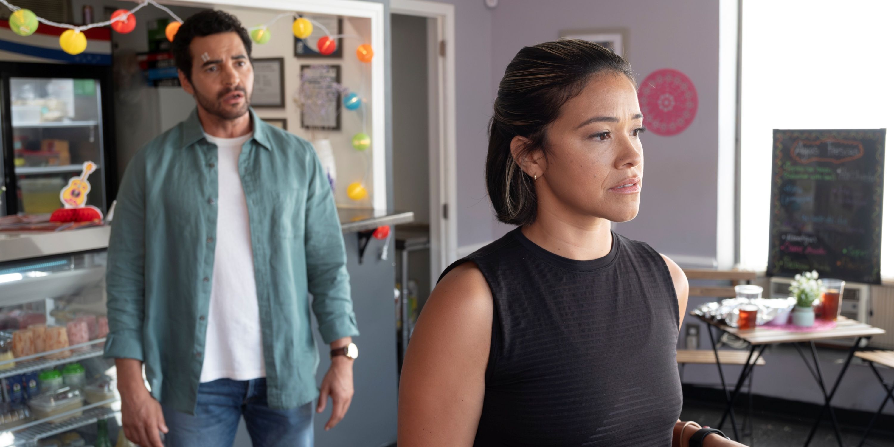 Will Trent standing behind Marion Alba as she walks away in Will Trent