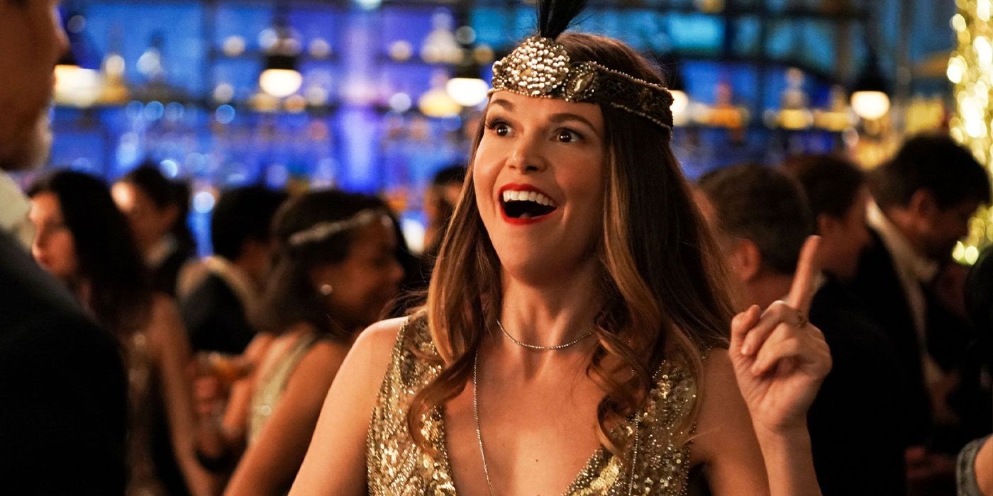 Sutton Foster wearing a crown in a club in Younger