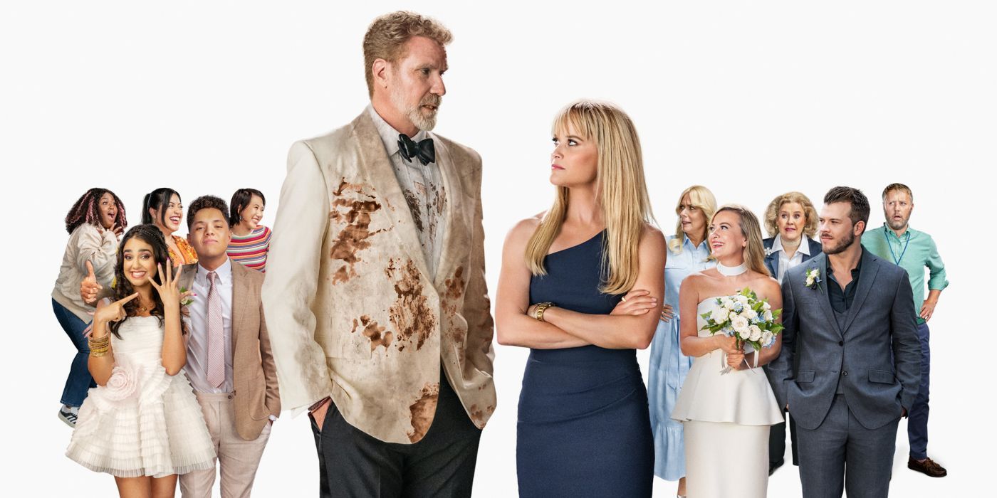 Will Ferrell and Reese Witherspoon on the poster for You're Cordially Invited.