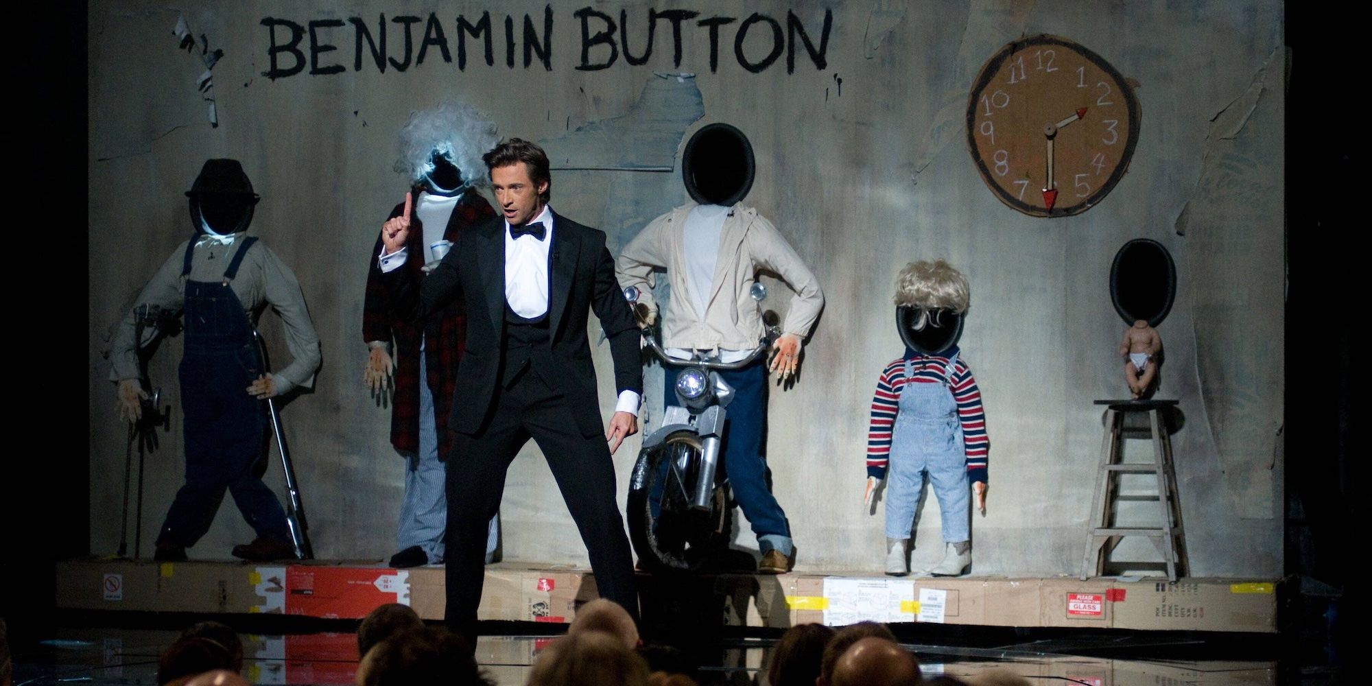 Hugh Jackman hosting the Oscars Benjamin Button skit