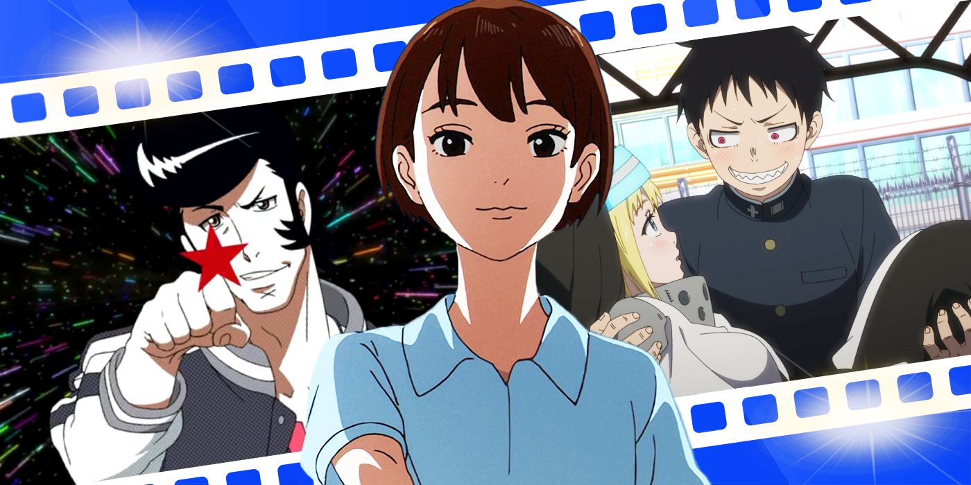 Blended image showing anime characters