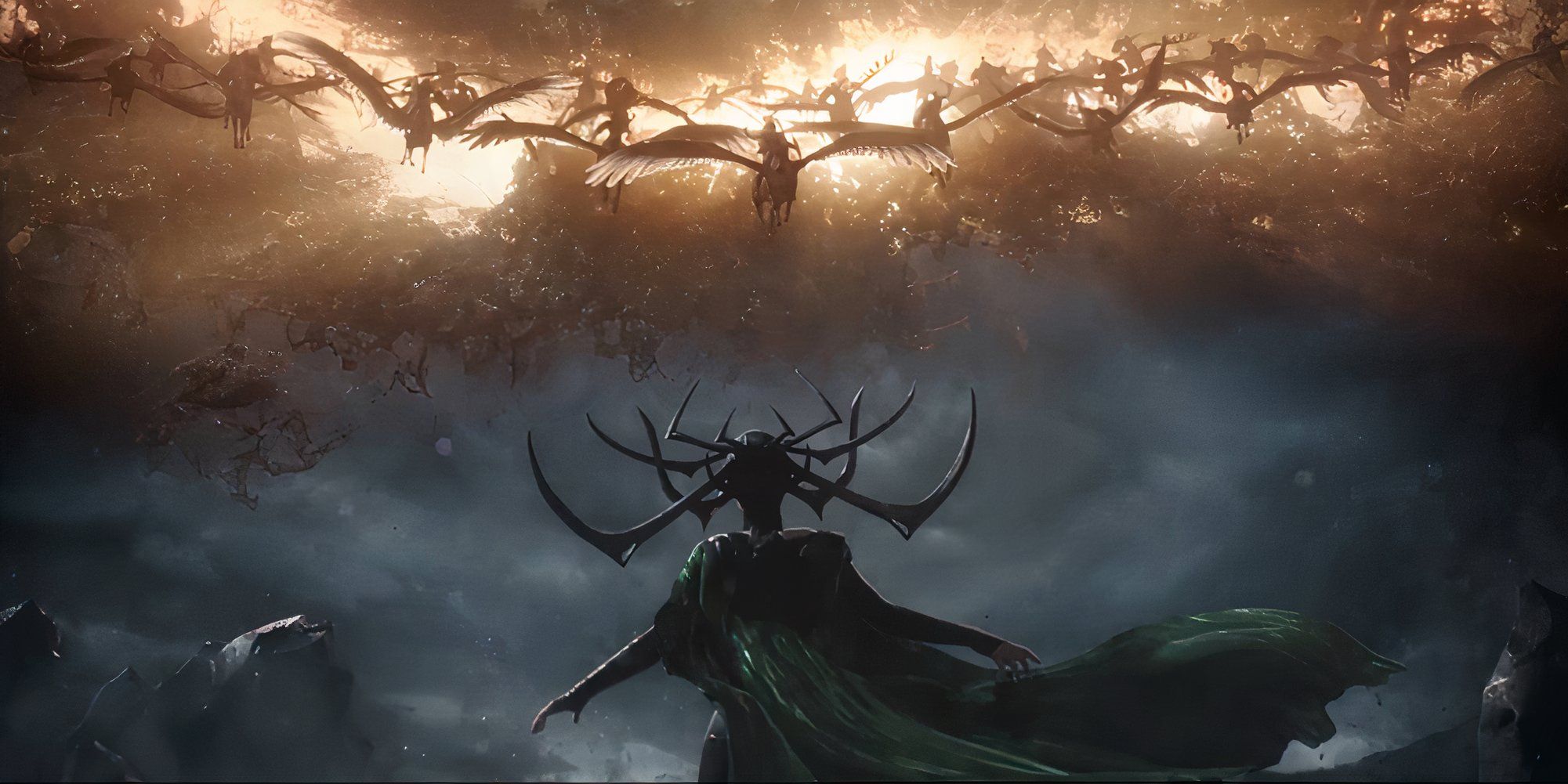 A beautiful back shot of Cate Blanchett&rsquo;s Hela in Thor Ragnarok