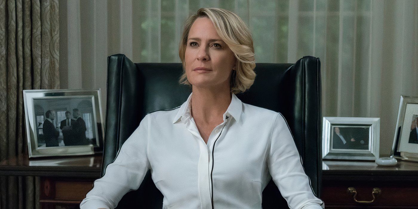 Claire Underwood in the Oval Office.