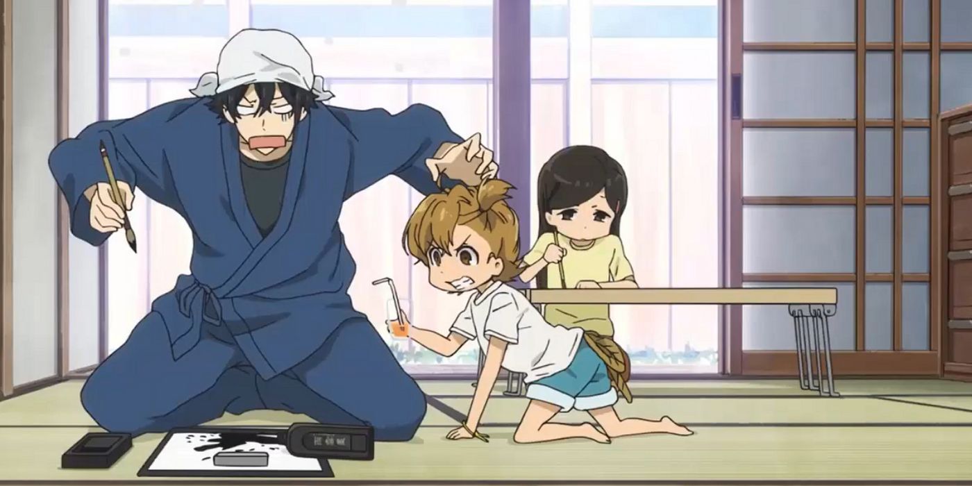 Child spills ink on a caligrapher&rsquo;s work from Barakamon