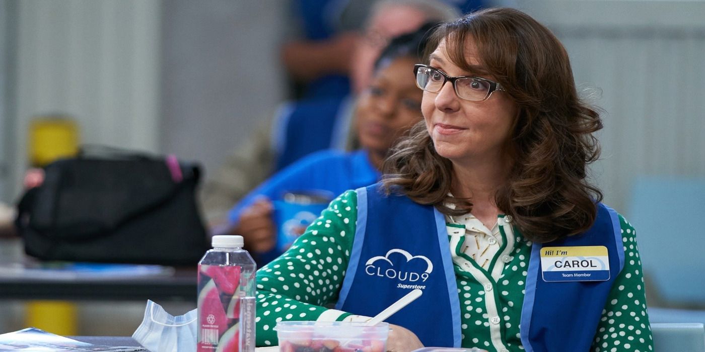 Carol smiles in the breakroom on Superstore