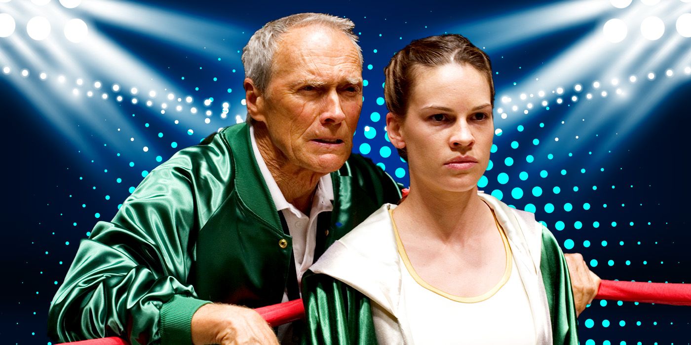Custom image of Clint Eastwood and Hilarry Swank in Million Dollar Baby