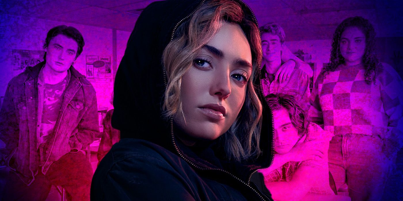 Custom image from Zanda Rice of Peyton List as Maddie Nears in a black hoodie for School Spirits