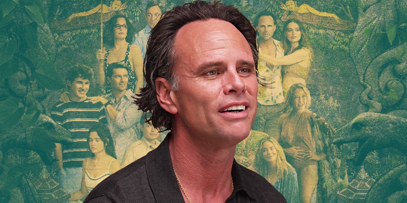 Custom image from?NImesh Niyomal Perera of Walton Goggins in a black shirt for The White Lotus Season 3