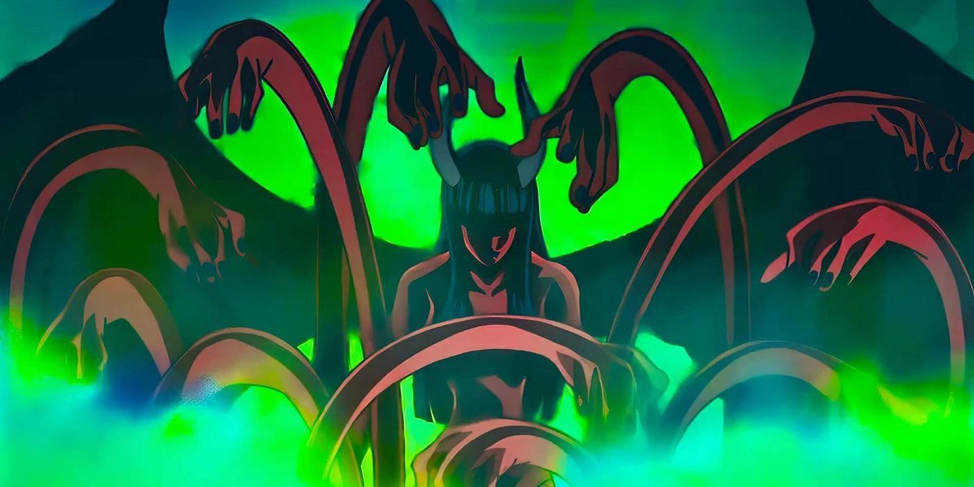 Red devil women with wings and multiple hands in One Piece