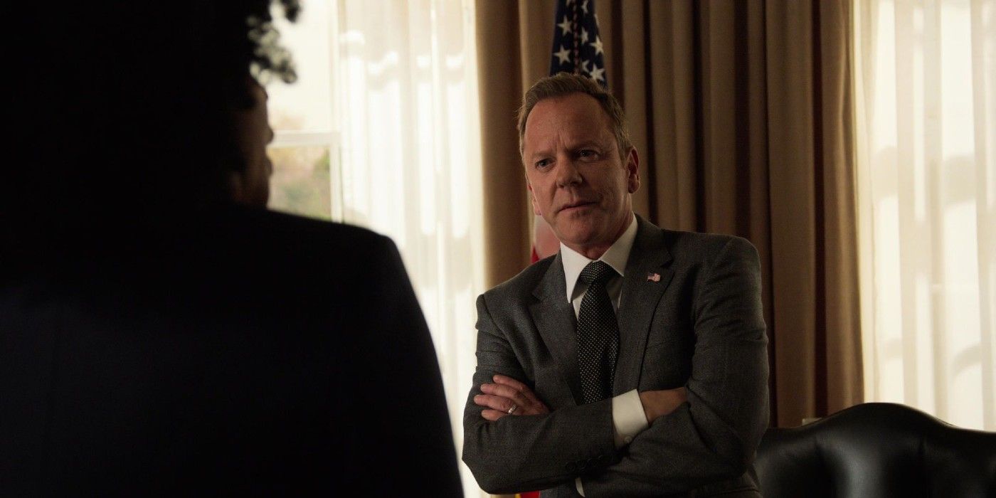 Kiefer Sutherland as President Thomas Kirkman in 'Designated Survivor'.