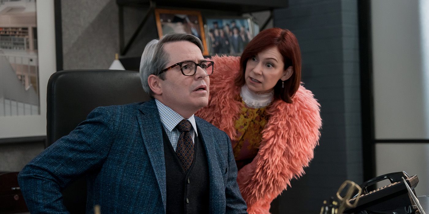 Carrie Preston and Matthew Broderick in Elsbeth Season 2 Episode 12