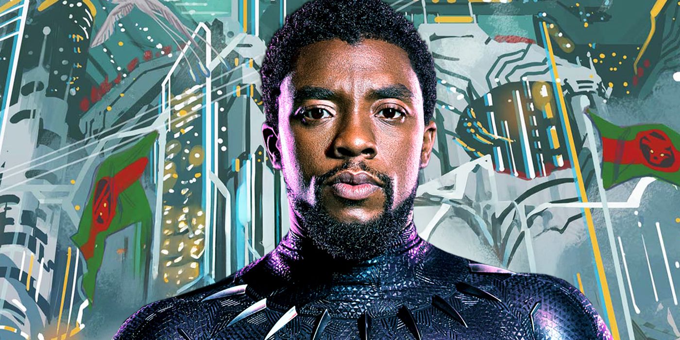 Blended image showing T&rsquo;Challa from Black Panther
