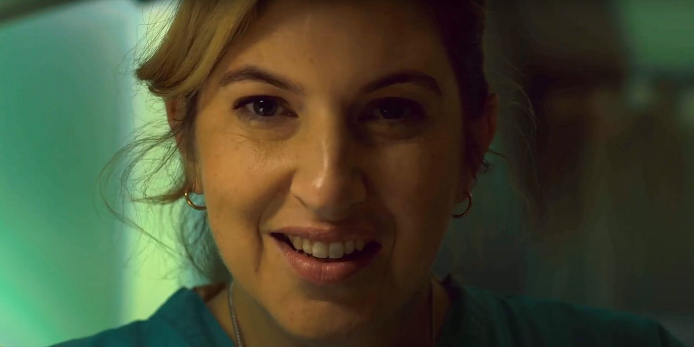 A close-up of Tara Summers as Nurse Bloch on &lsquo;Evil&rsquo;