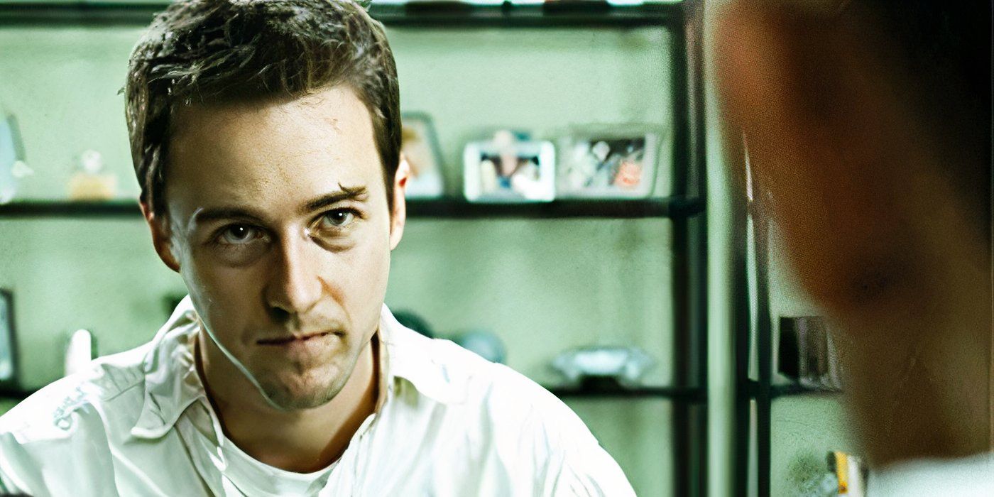 Edward Norton stars as The Narrator in Fight Club (1999)