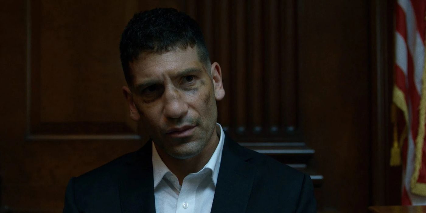 Frank Castle sitting in court in Daredevil Season 2, Episode 8.