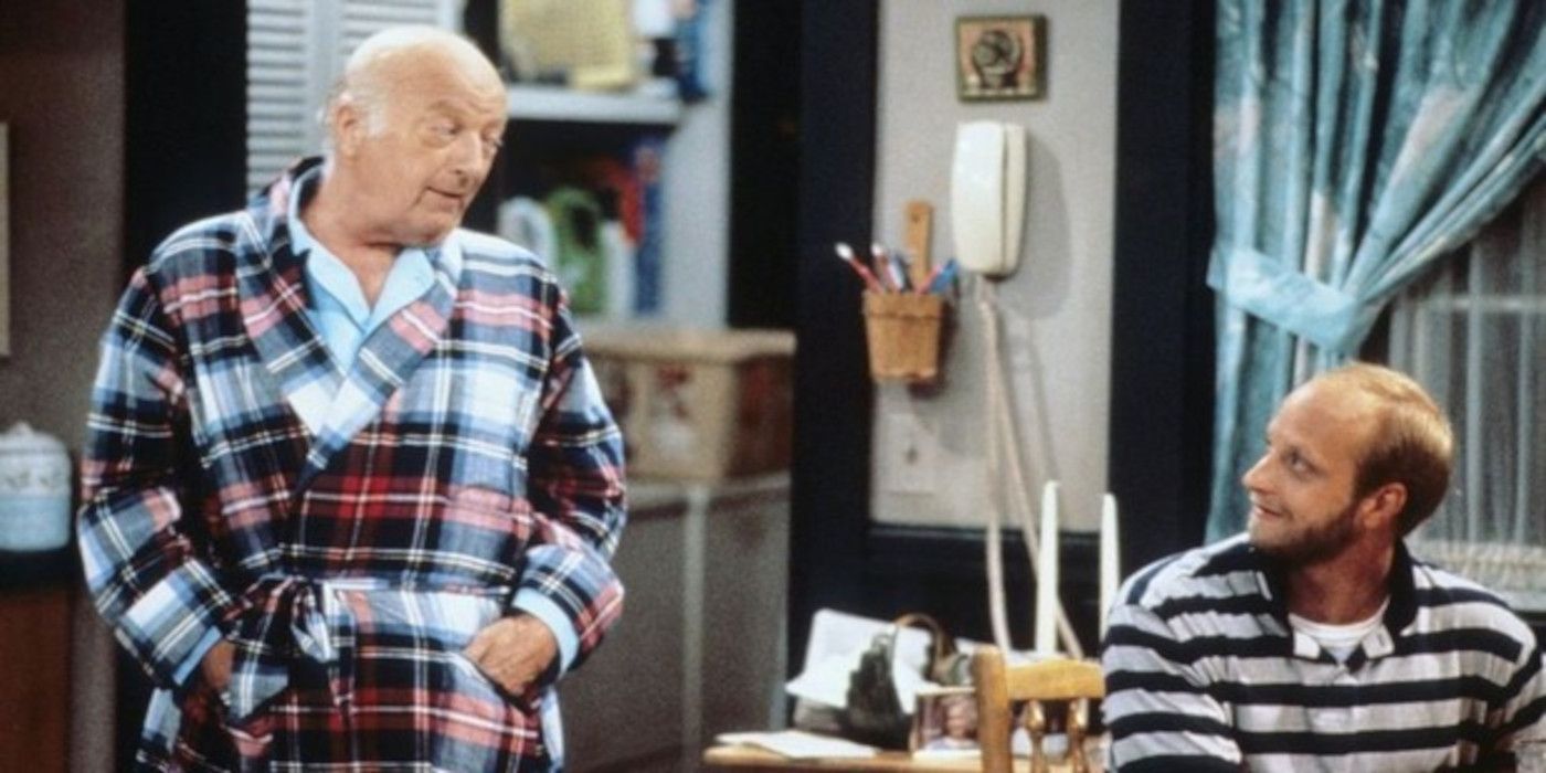 Chris talks to his dad in the kitchen in Get a Life