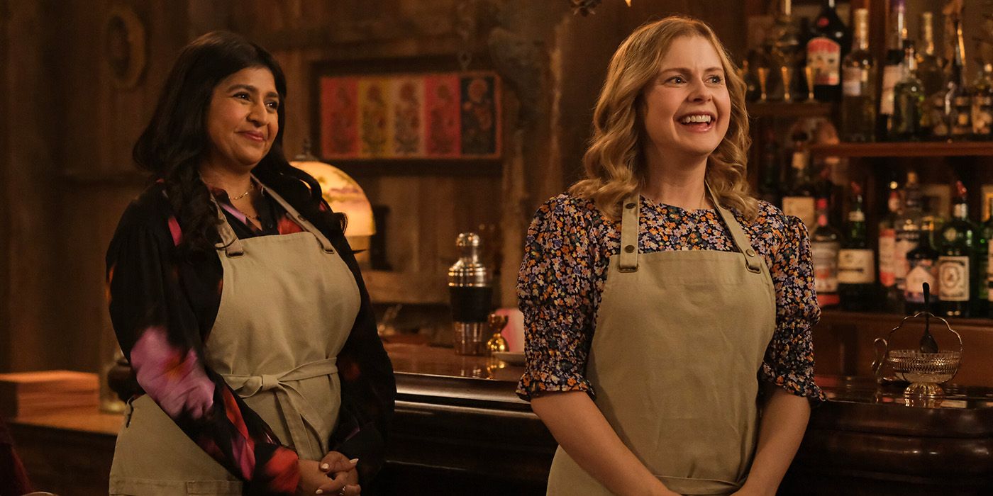 Punam Patel and Rose McIver in Ghosts Season 4 Episode 13