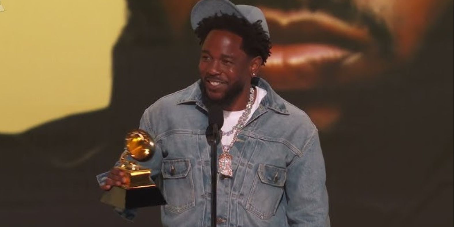 Kendrick Lamar wins a Grammy Award.
