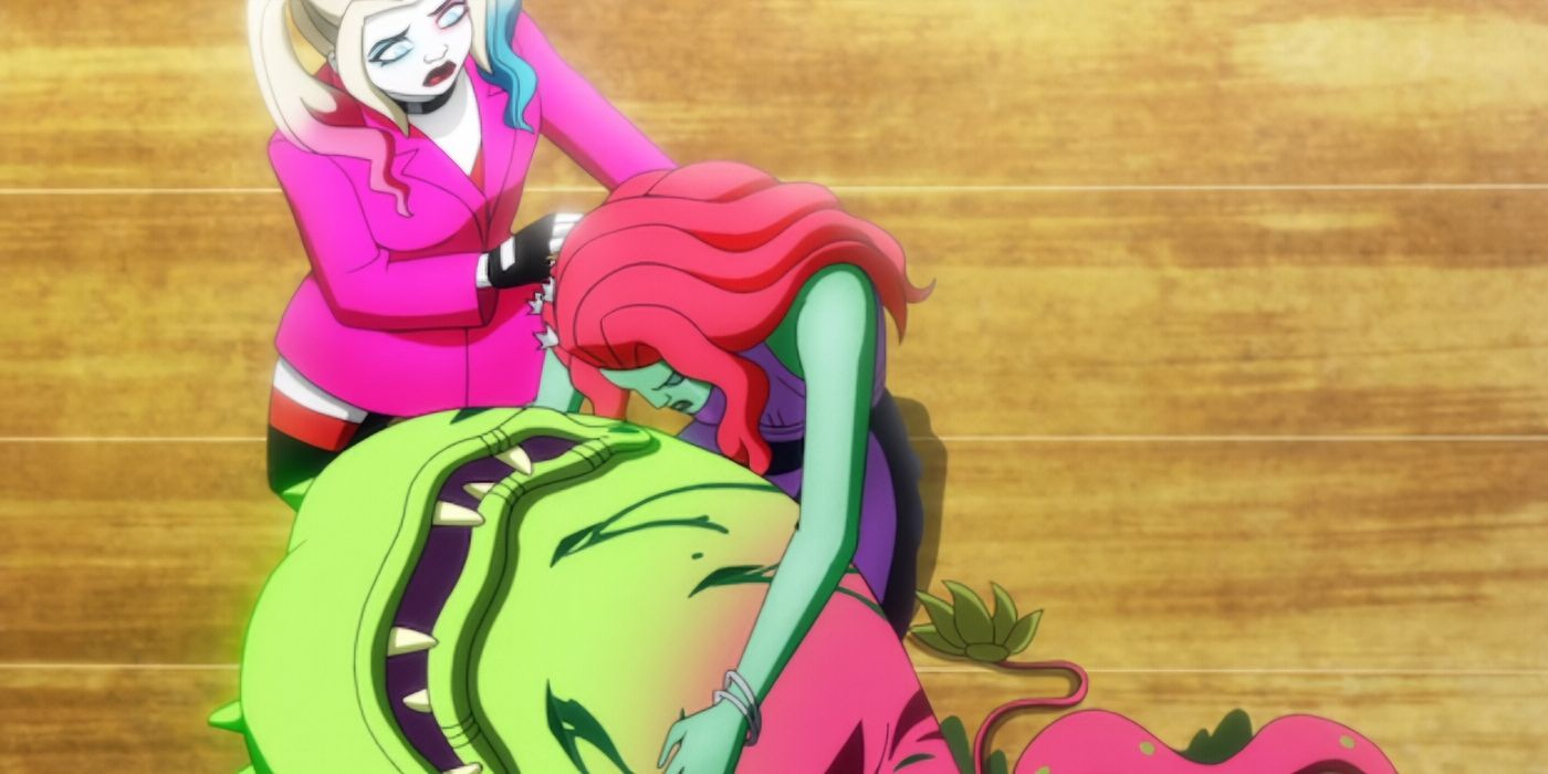 Ivy cradling a dead Frank the plant