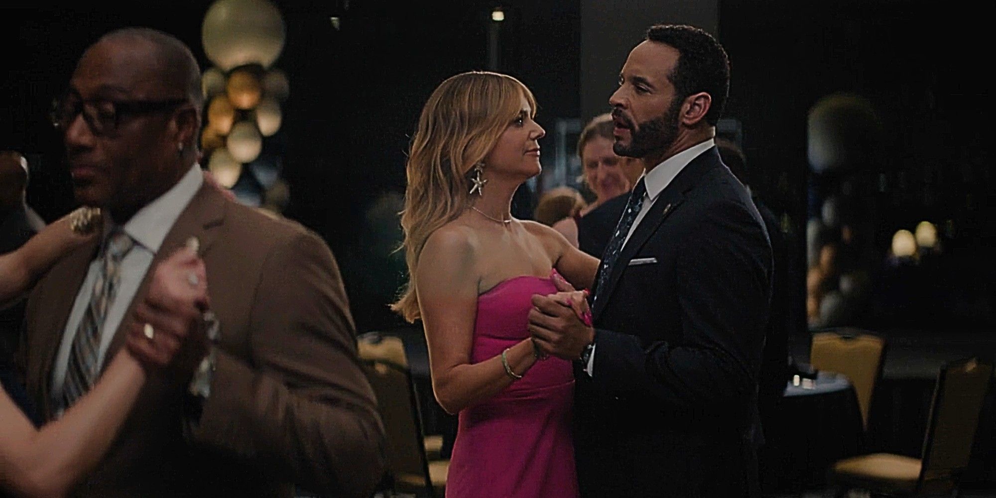 Morgan and Karadec slow-dancing at a gala in the Season 1 finale of High Potential