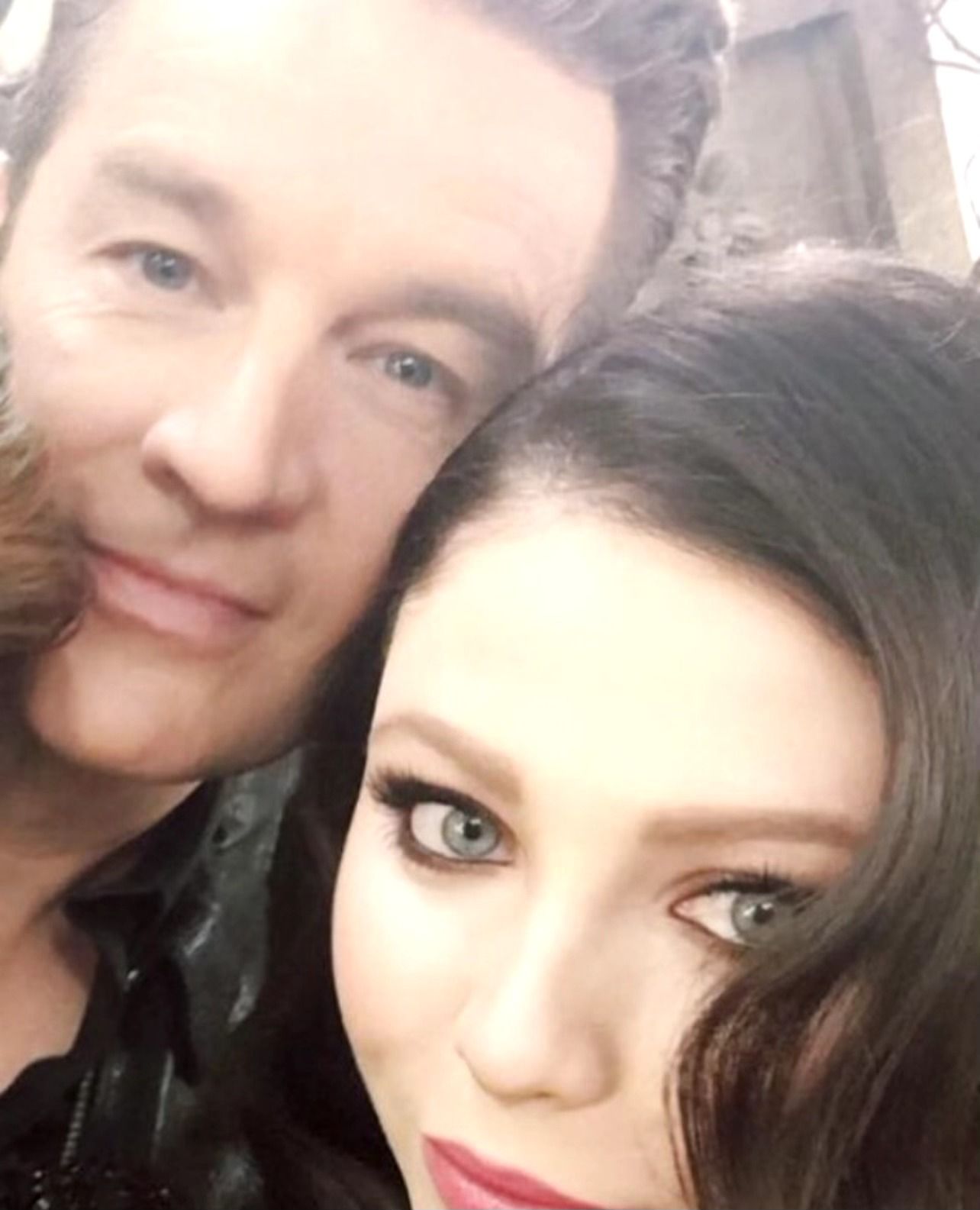James Marsters and Michelle Trachtenberg behind the scenes of Buffy the Vampire Slayer