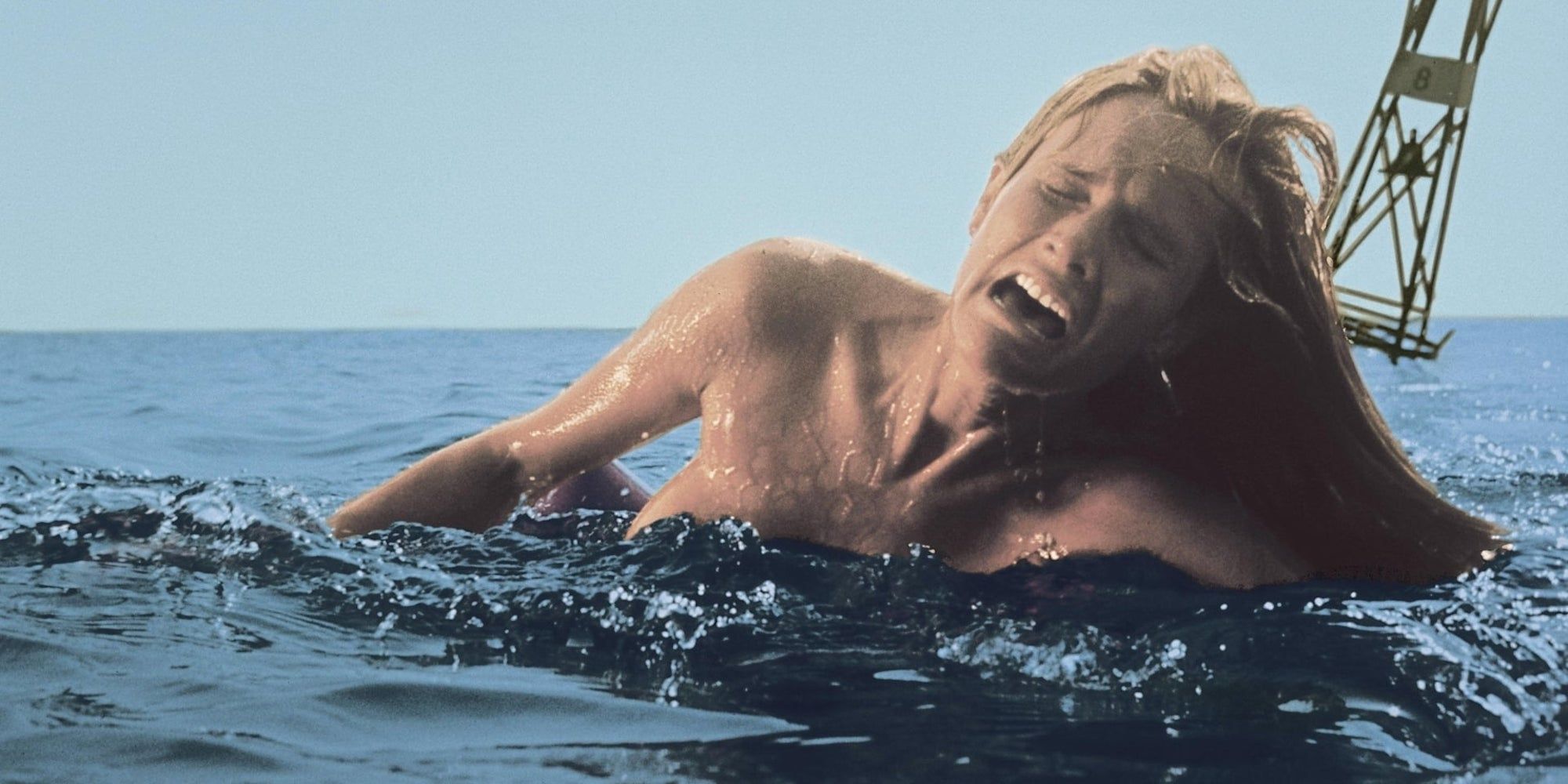 Chrissie Watkins (Susan Backline) is attacked in 'Jaws'