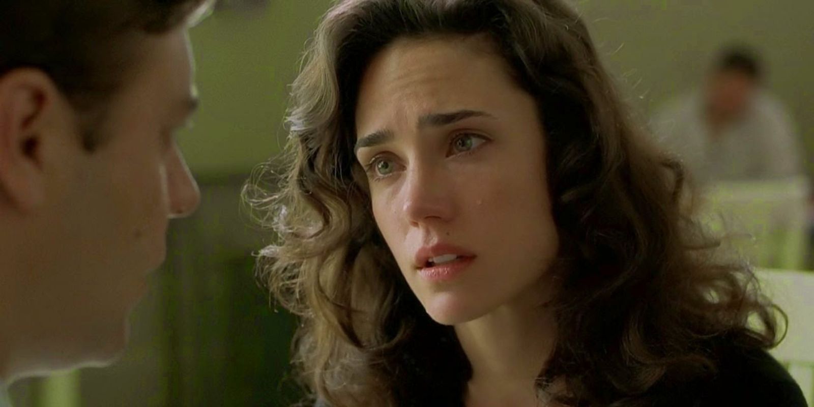 Alicia Nash looking emotional in A Beautiful Mind