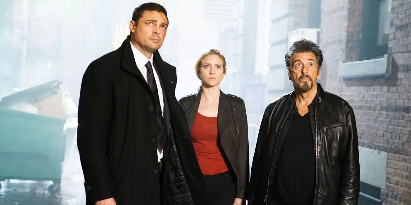 Karl Urban, Brittany Snow, and Al Pacino in &lsquo;Hangman&rsquo;