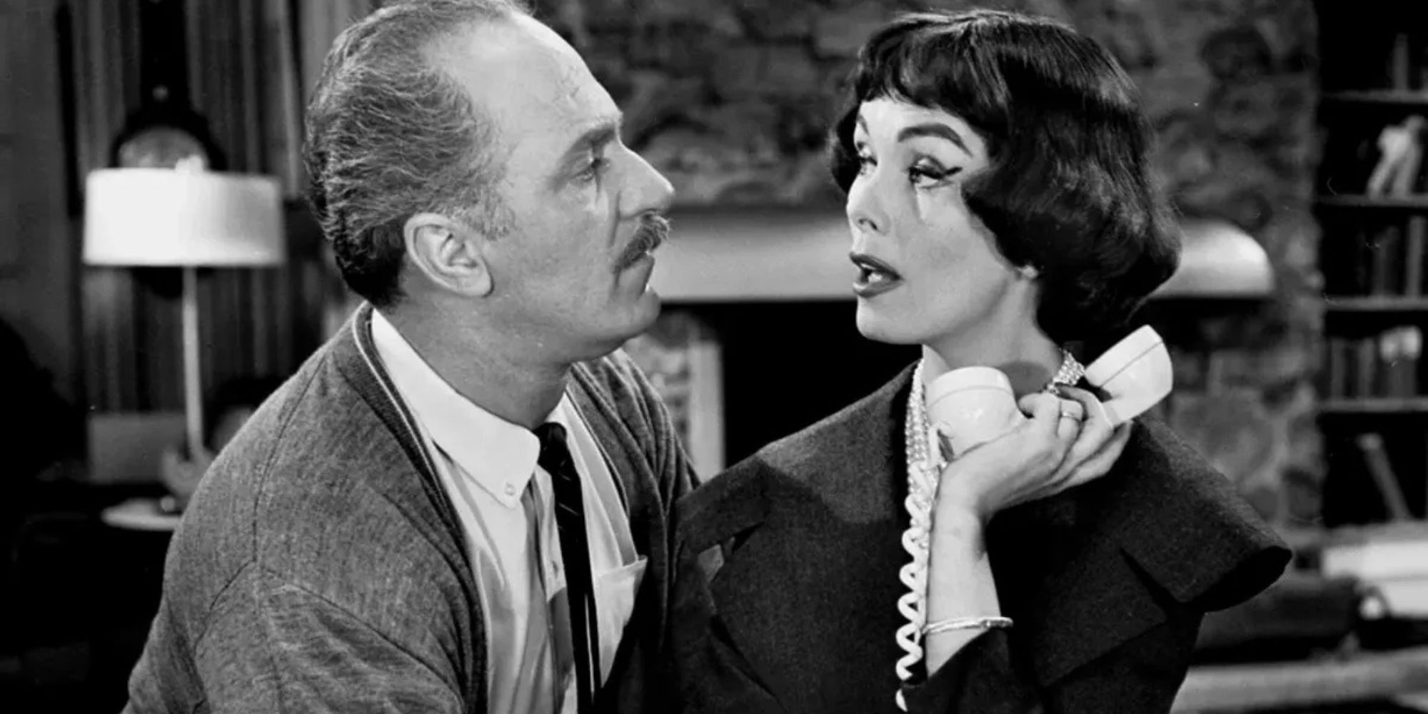 Keenan Wynn and Phyllis Kirk in The Twilight Zone episode A World of His Own