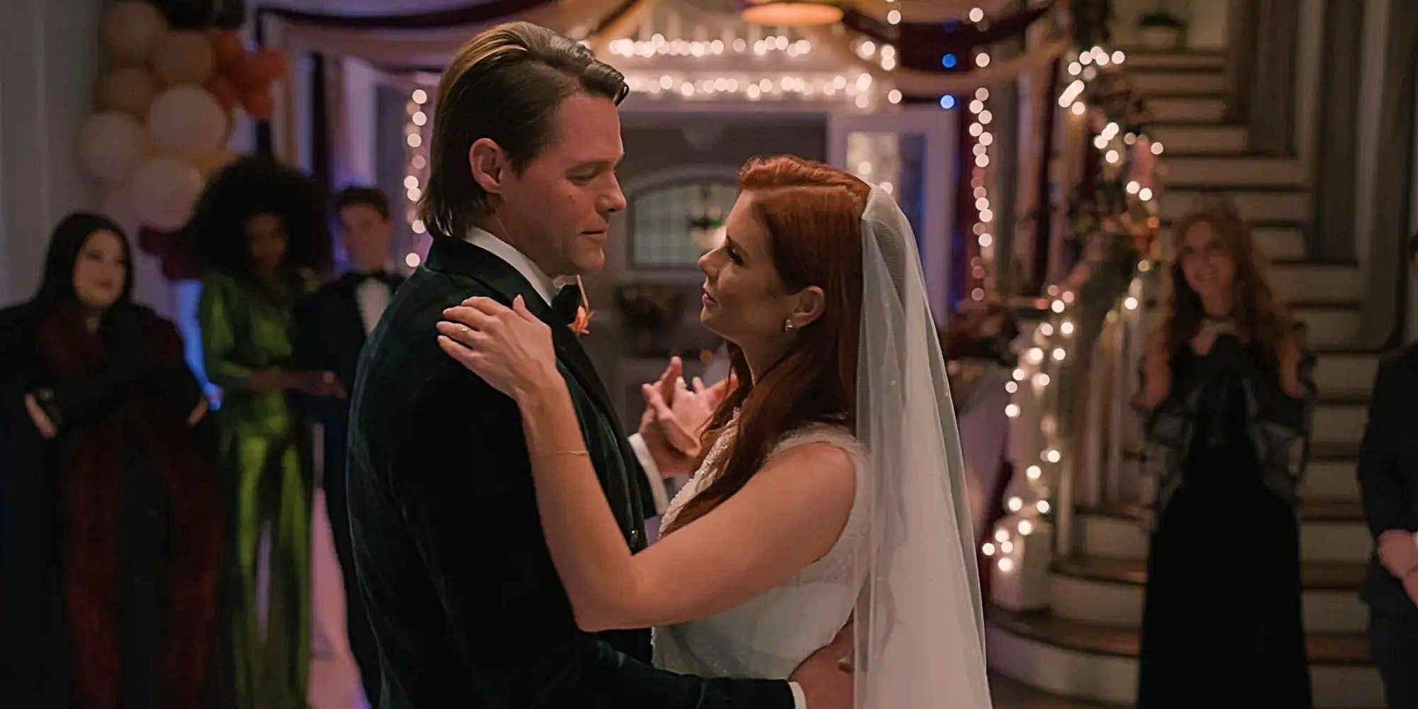 Cal Maddox and Maddie Townsend dancing at their wedding in Sweet Magnolias Season 4