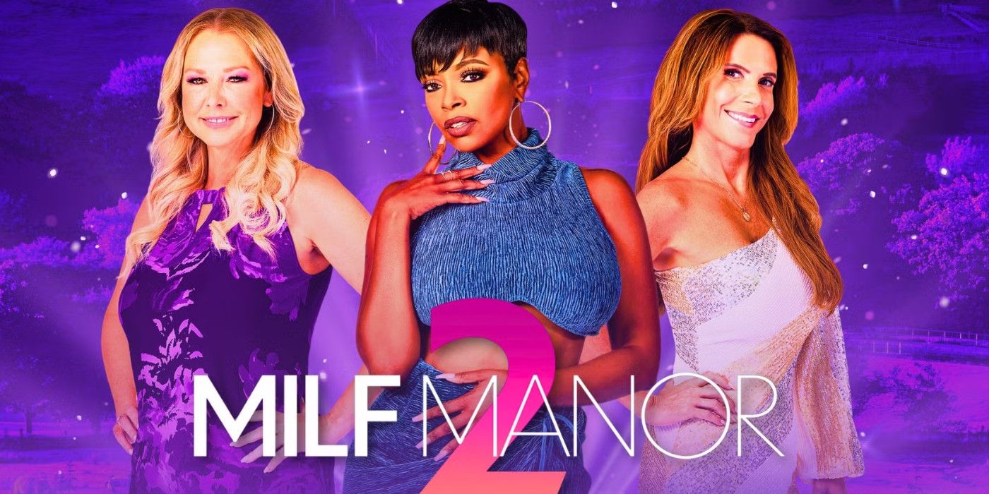 Milf Manor's Season 2 promo image featuring three of the women