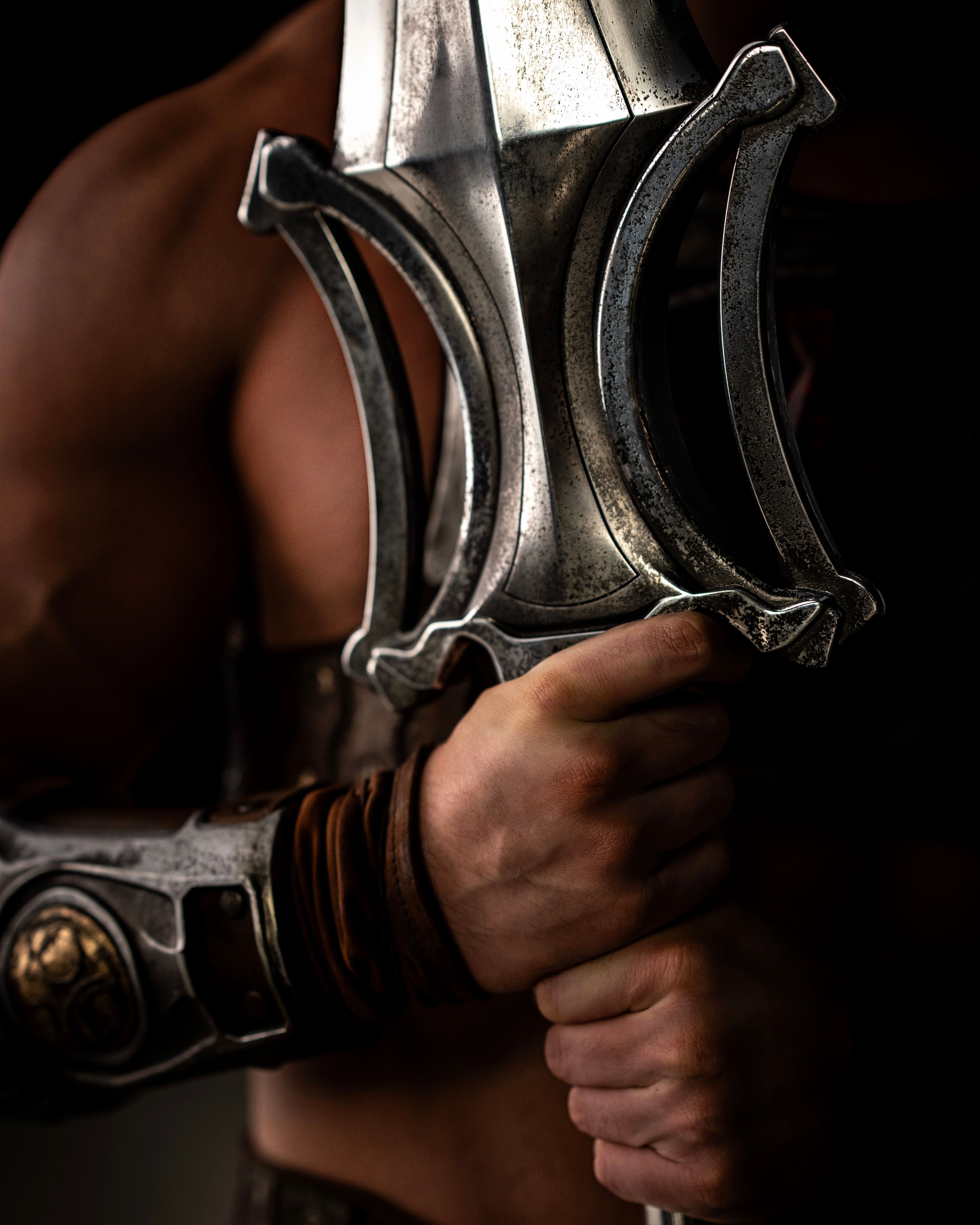 Nicholas Galitzine brandishing the Power Sword in Masters of the Universe