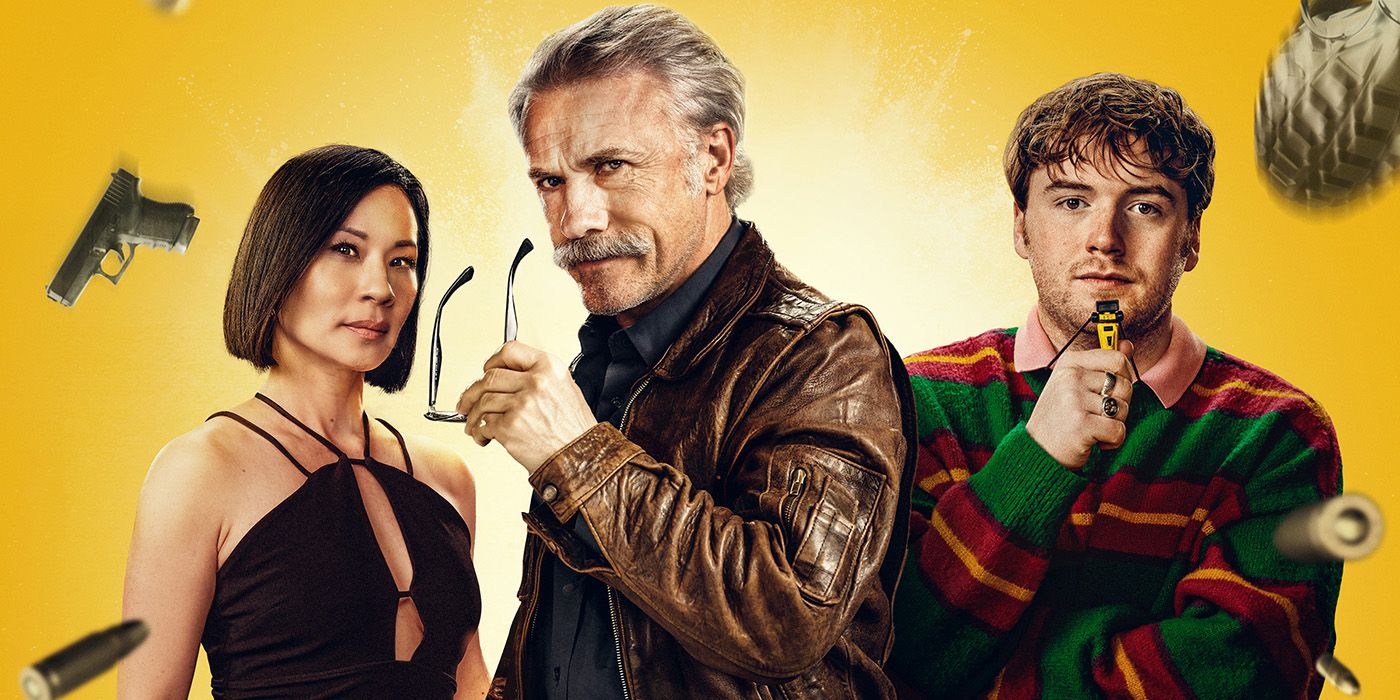 Lucy Liu, Christoph Waltz, and Cooper Hoffman in Old Guy