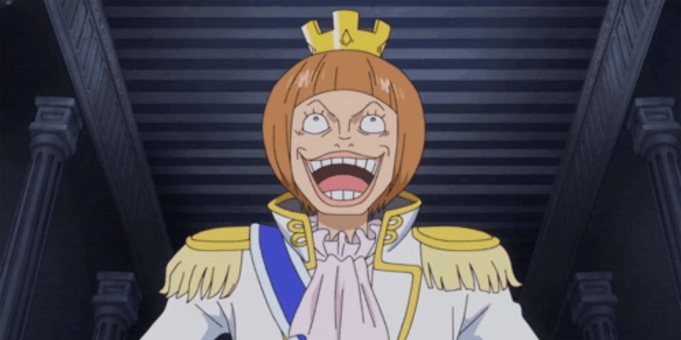 Stelly laughing weirdly in One Piece