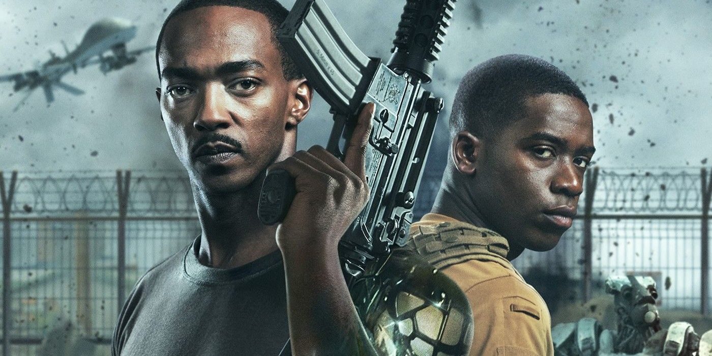 The official poster for &lsquo;Outside the Wire&rsquo;, starring Anthony Mackie and Damson Idris