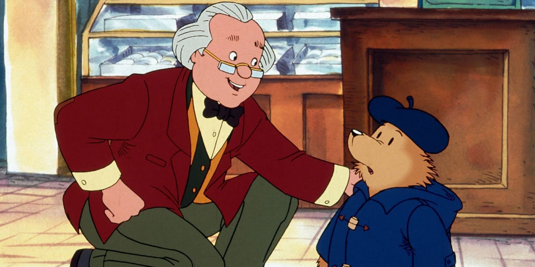 Paddington in the 1997 TV show 'The Adventures of Paddington Bear.'