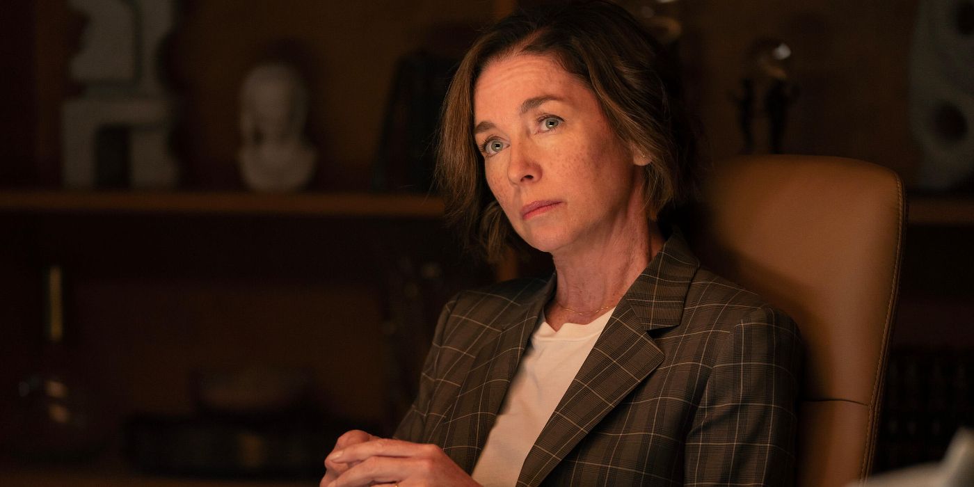 Julianne Nicholson in Sinatra's office in Paradise Episode 4.