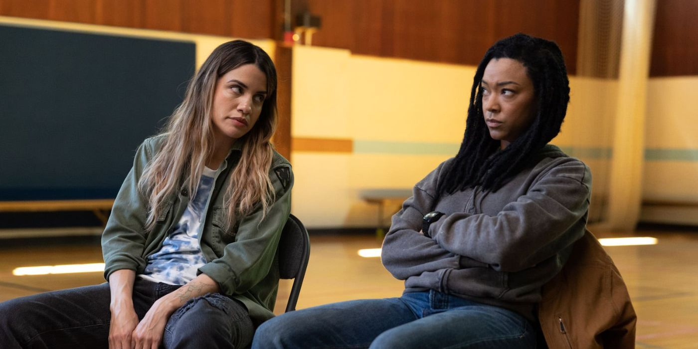 Natalie Morales and Sonequa Martin-Green in My Dead Friend Zoe