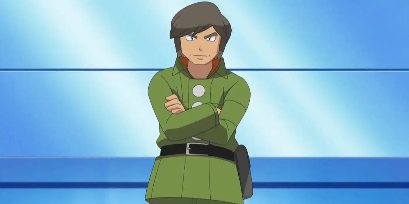 Brandon looks intense with his arms crossed