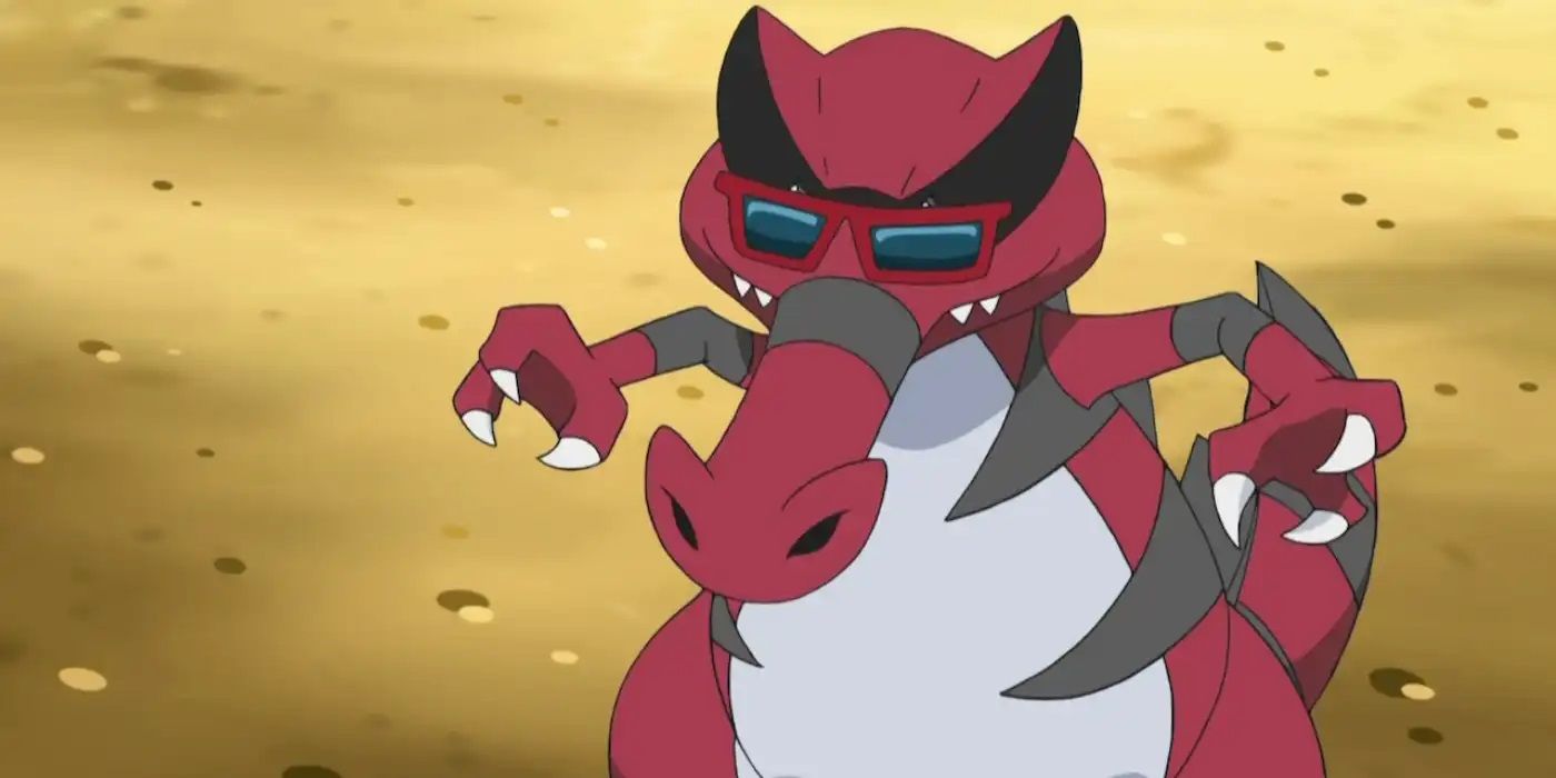 Ash&rsquo;s Krookodile wearing his cool shades