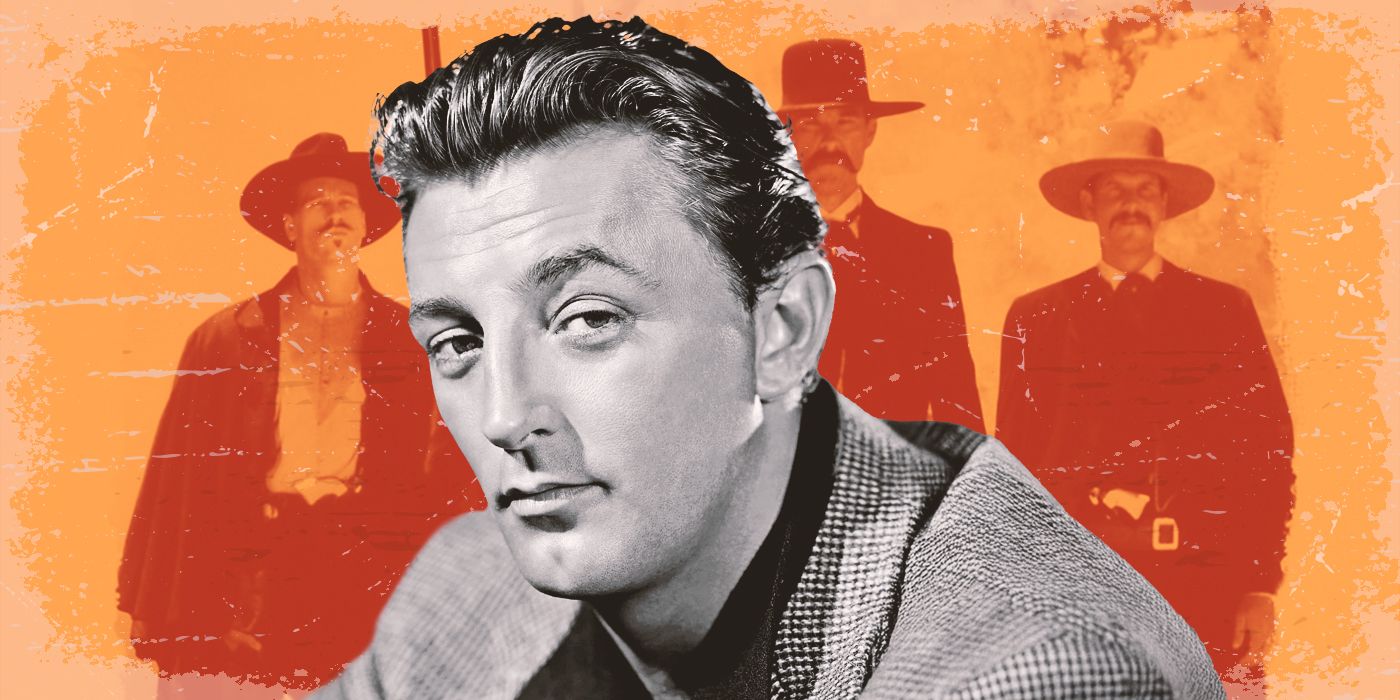 Custom image of Robert Mitchum against a 'Tombstone'-themed background