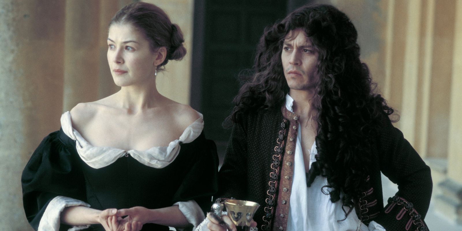 Rosamund Pike and Johnny Depp in The Libertine