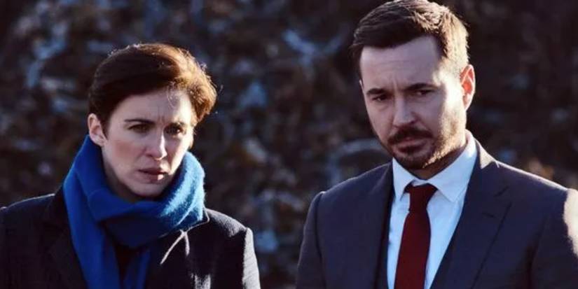 Vicky McClure as Kate Fleming and Martin Compston as Steve Arnott in Line of Duty.