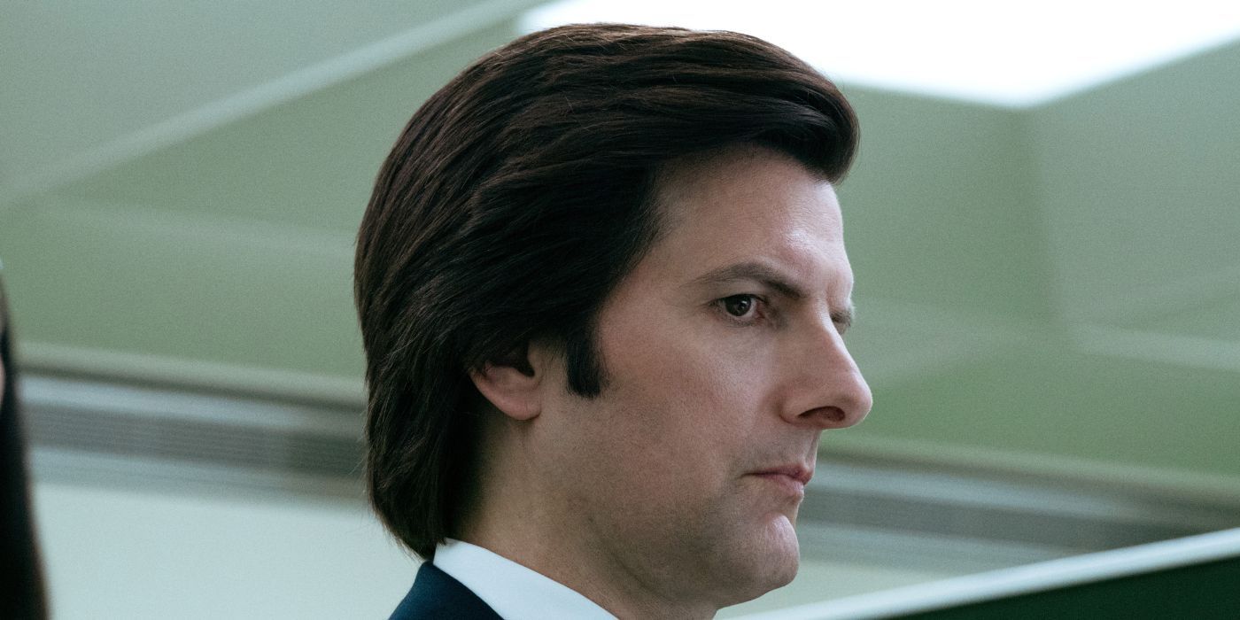 Adam Scott as Mark S in Severance Season 2 Episode 6.