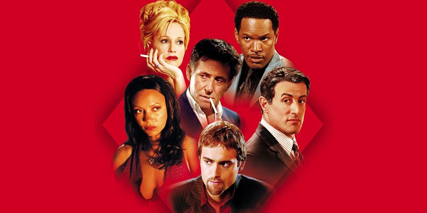 The ensemble cast of Shade (2003) on a cropped poster