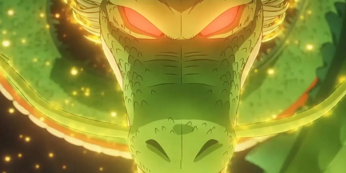 Close up of Shenron's face in Dragon Ball Z