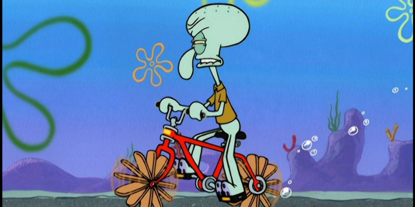 squidward-riding-bike-with-angry-look-on-his-face.