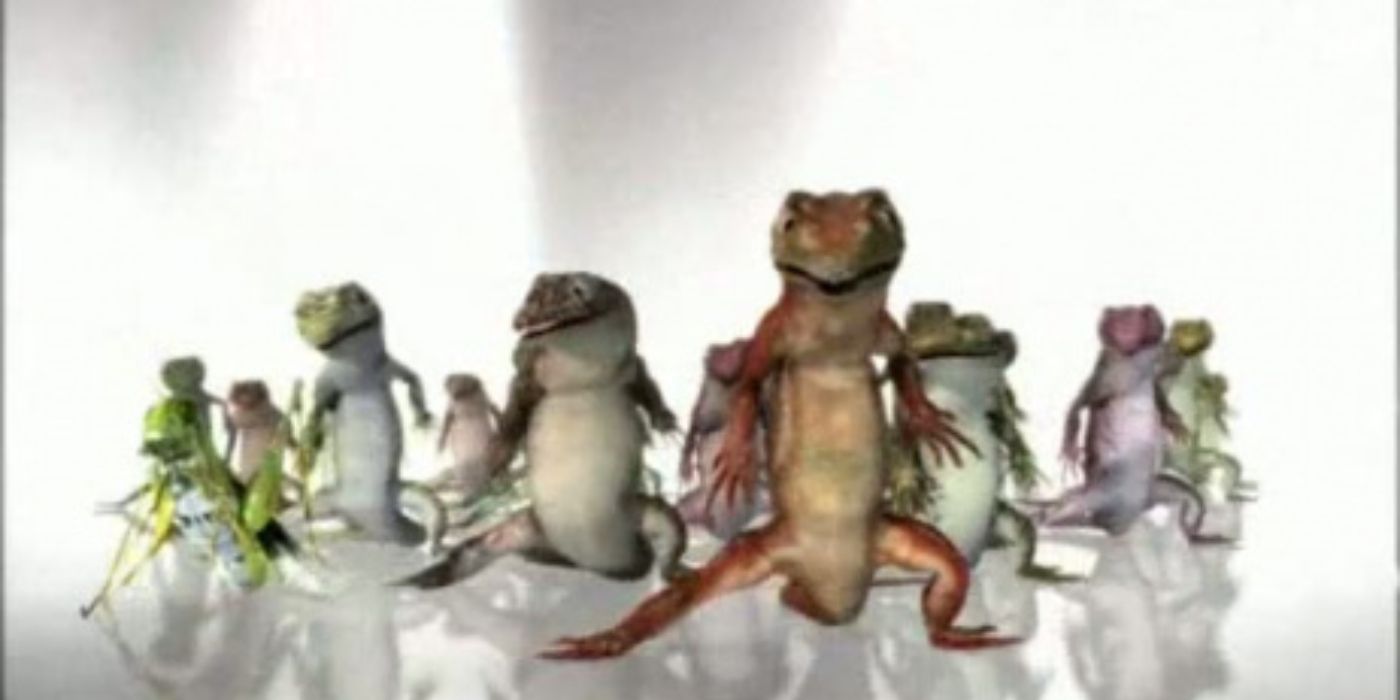 Lizards perform &ldquo;Thriller&rdquo; in a Super Bowl commercial for SoBe Water.