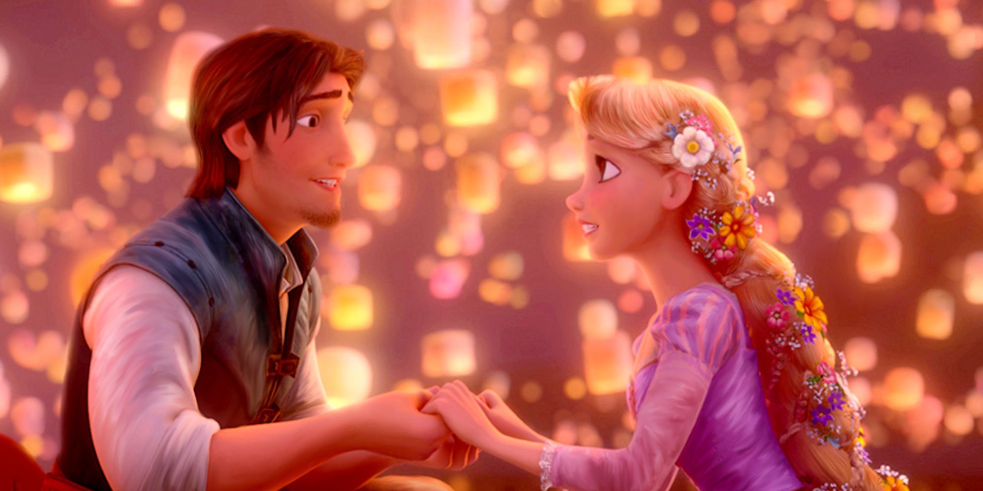 Flynn Rider and Rapunzel in movie Tangled